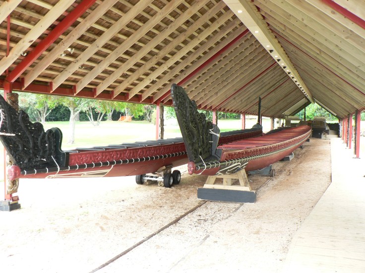 Maori Canoes Wakas in Waitangi Northland New Zealand