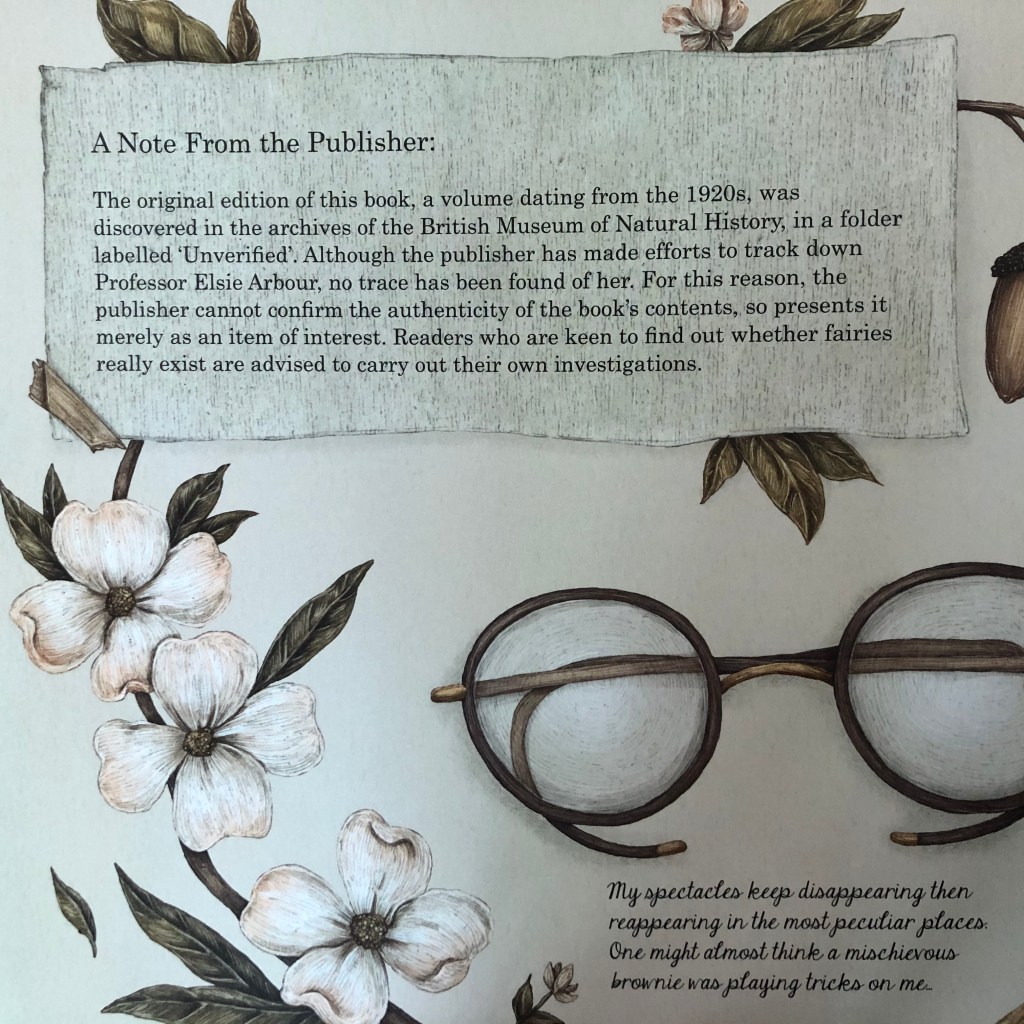 A Natural History of Fairies by Emily Hawkins & Jessica Roux Bontanist Professor Elsie Arbour