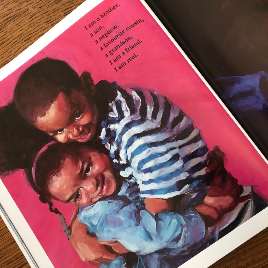 I Am Every Good Thing by Derrick Barnes and Gordon C James black boy hugging sister